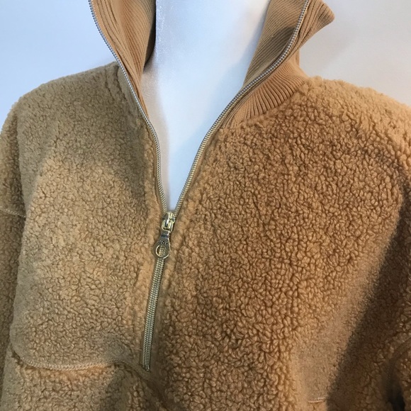 NEW Joy Lab Sherpa Sweatshirt Pullover Camel - Picture 3 of 6
